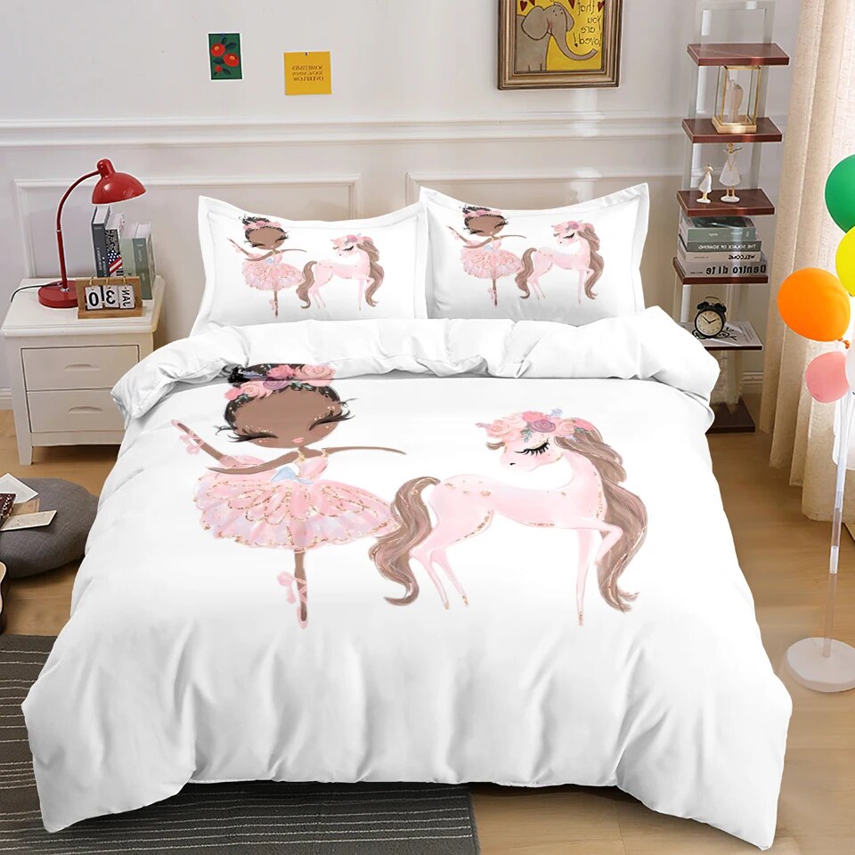 Housse De Couette Fille Princesse Licorne