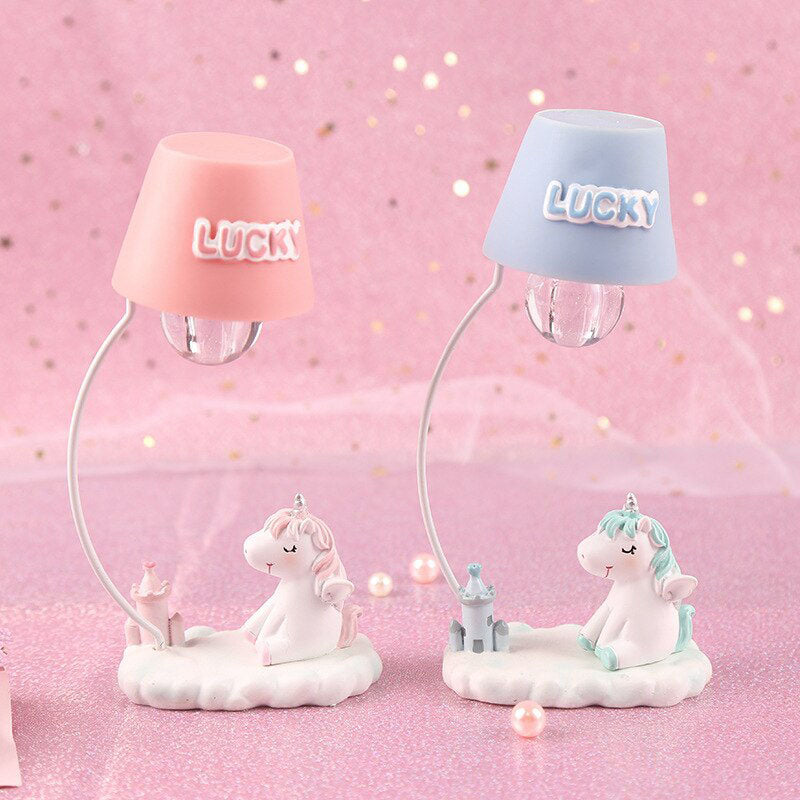 Lampe licorne rose photo