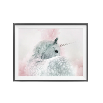 Tableau licorne fantaisie rose