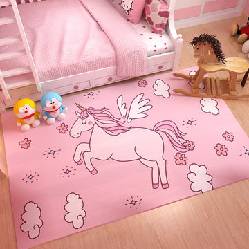 Tapis rose licorne