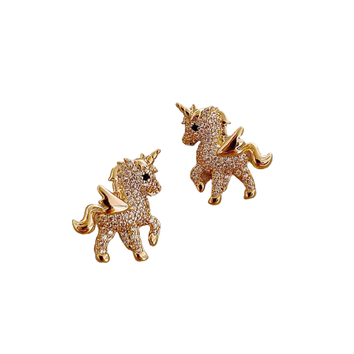 Boucles d'Oreilles Licorne Qui Vole