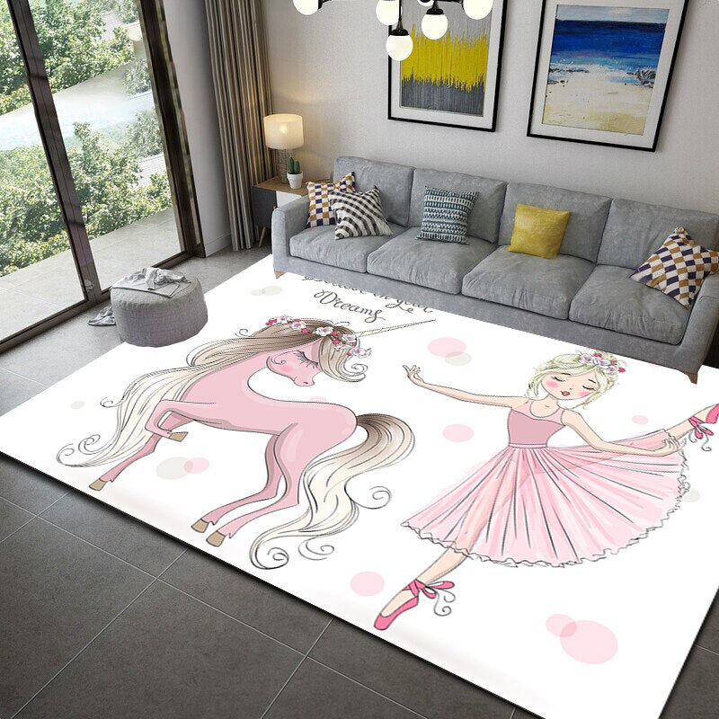 Tapis chambre licorne danseuse