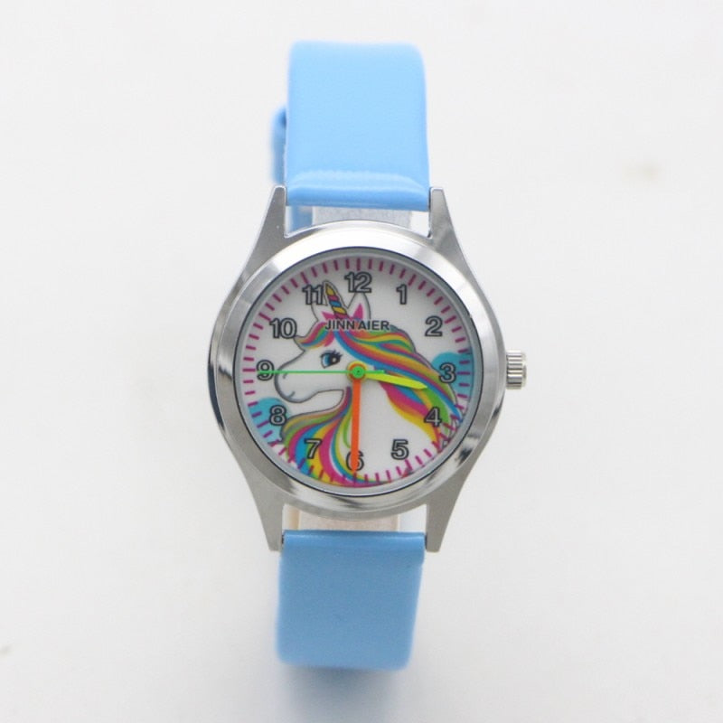 Montre Analogique Enfant Licorne Bleu