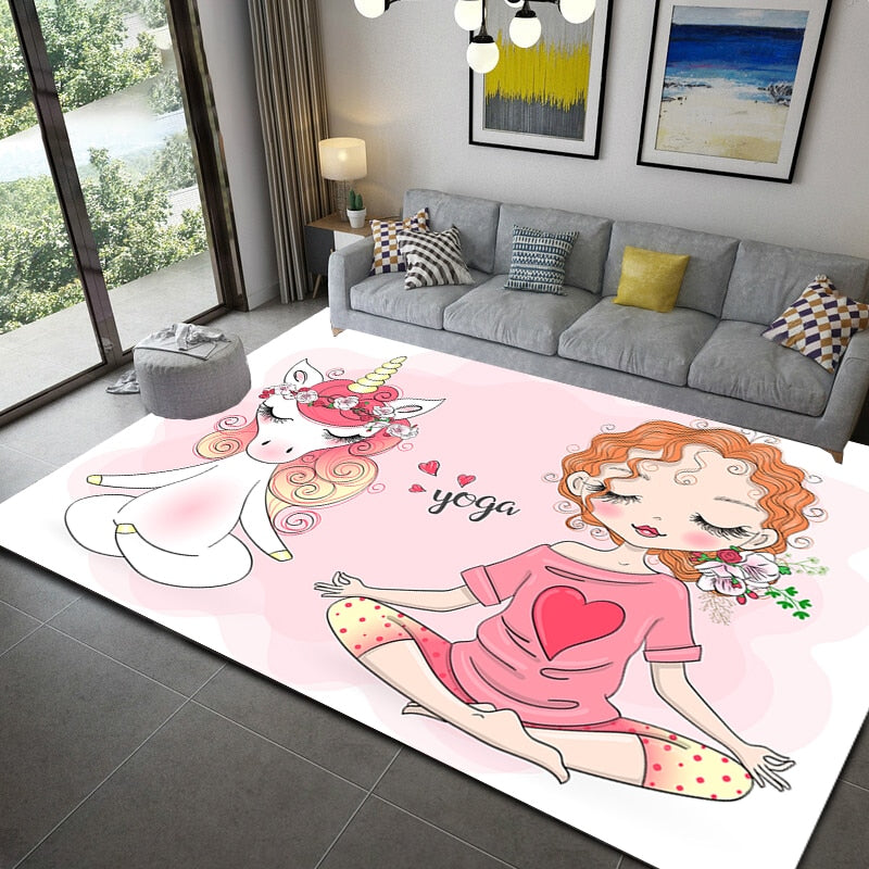 Tapis chambre licorne