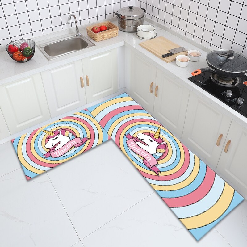 Tapis de cuisine licorne