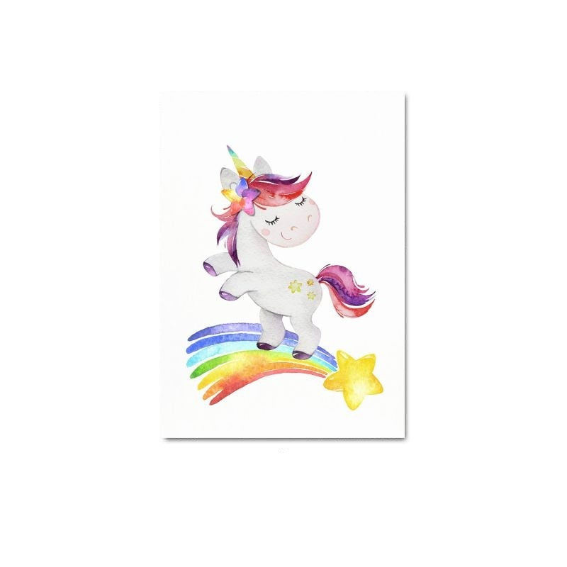 Tableau peinture licorne