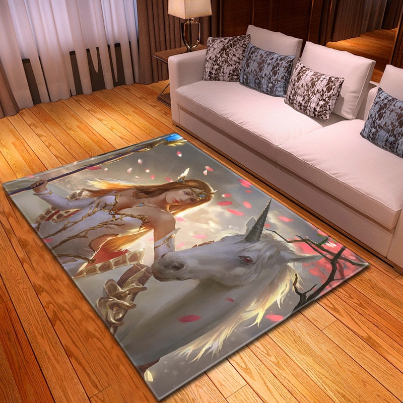 Tapis de salon licorne