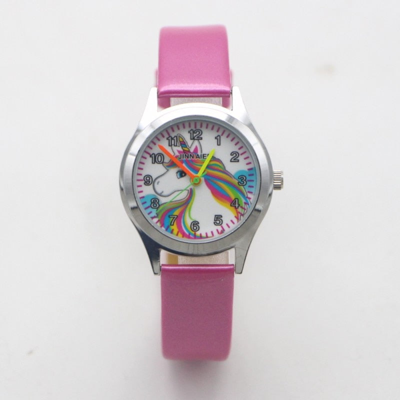 Montre Analogique Enfant Licorne Rose