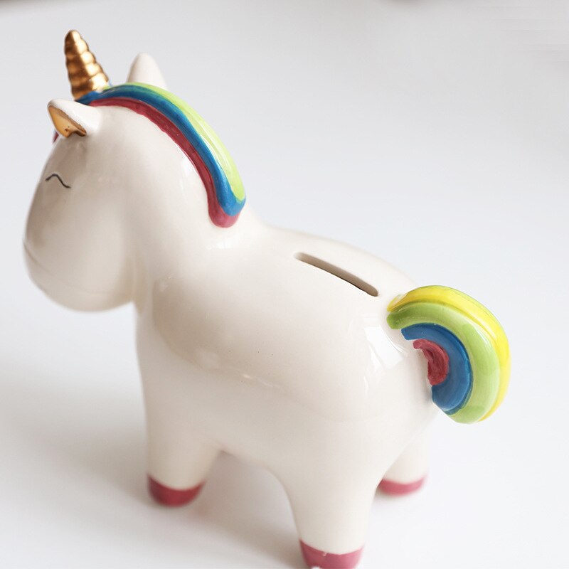 Tirelire licorne porcelaine