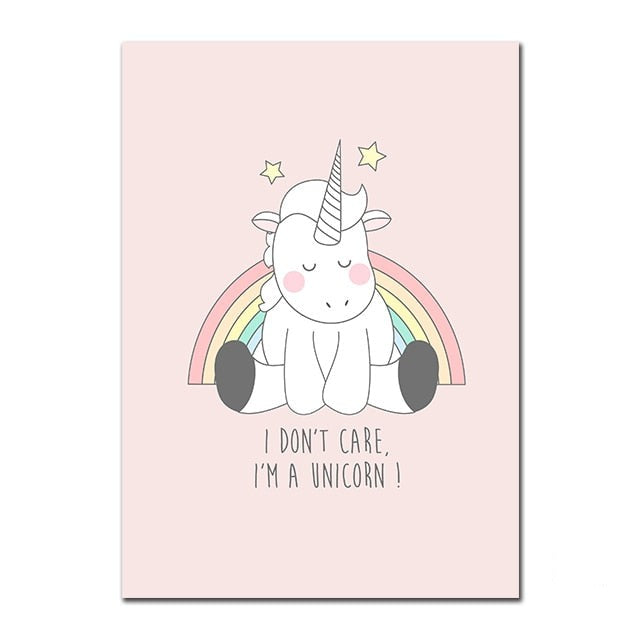 Affiche licorne rêveuse