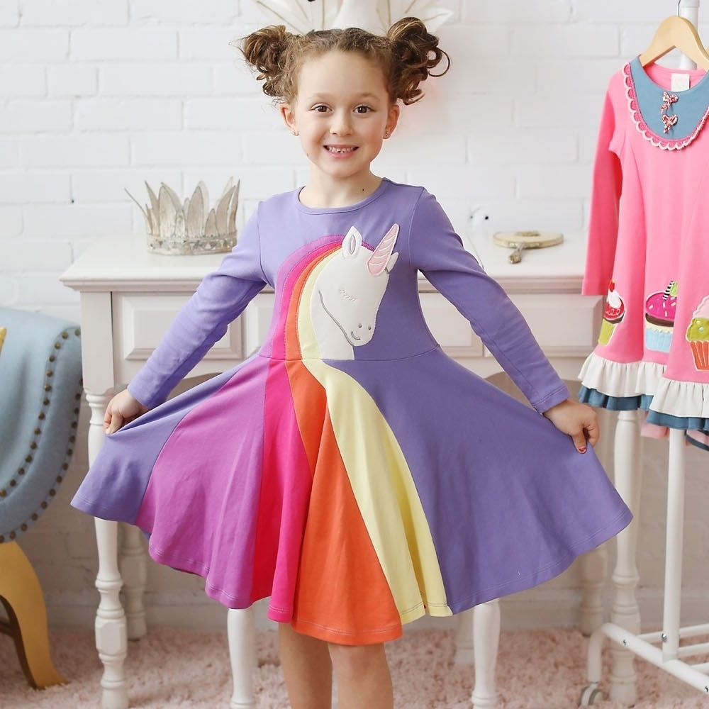 Robe Licorne Qui Tourne Multicolore