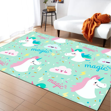 Tapis licorne pour chambre bébé