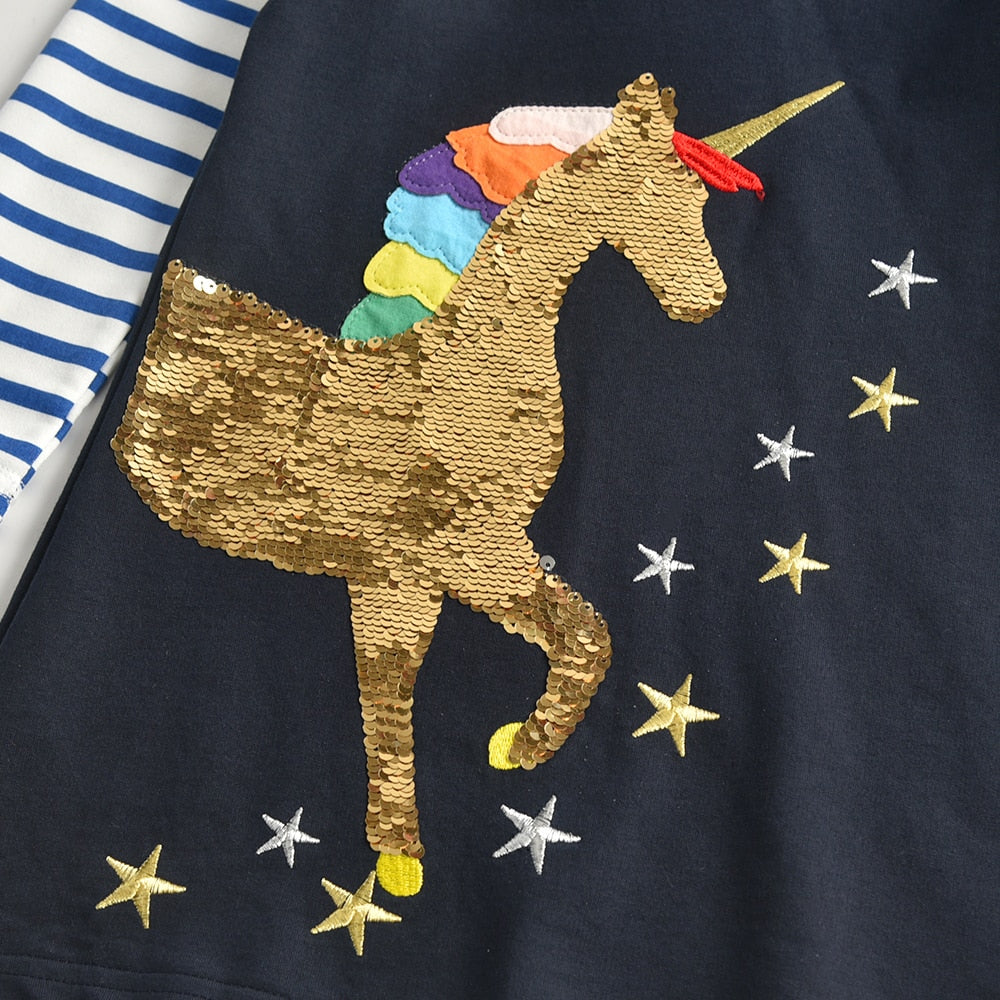 Robe Licorne Classique Etoiles Bleu Marine