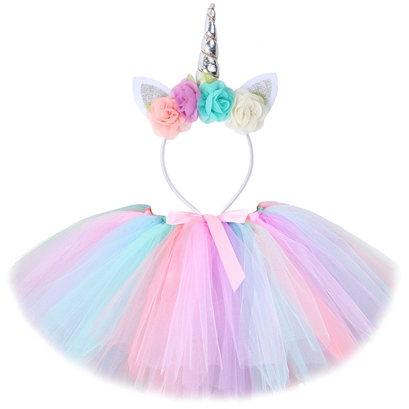 Costume licorne tutu multicolore