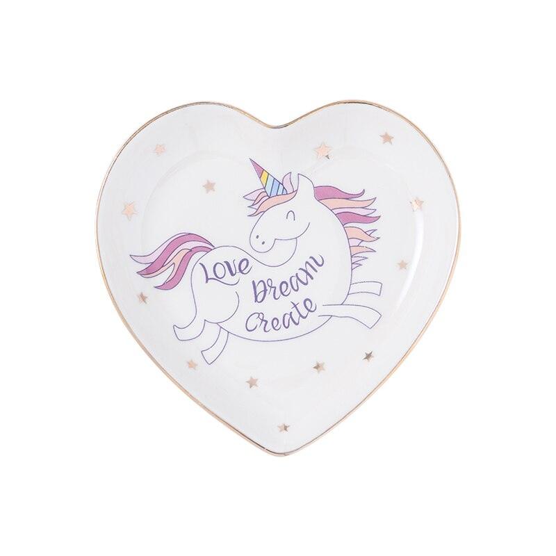 Assiette licorne coeur - Licorne