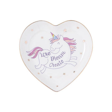 Assiette licorne coeur - Licorne