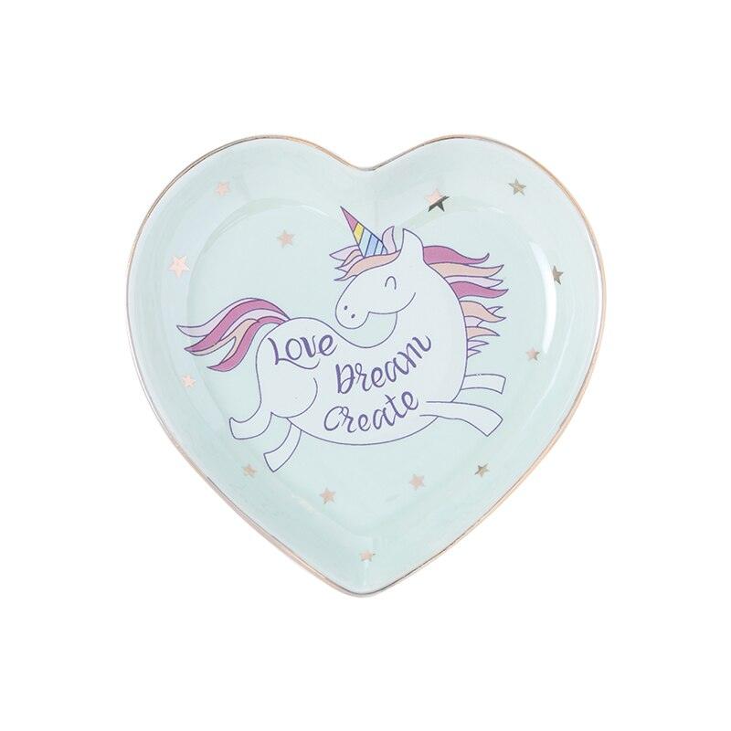 Assiette licorne coeur - Licorne