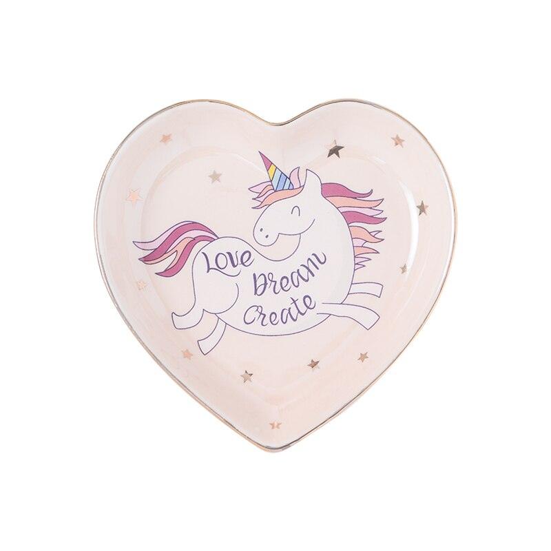 Assiette licorne coeur - Licorne