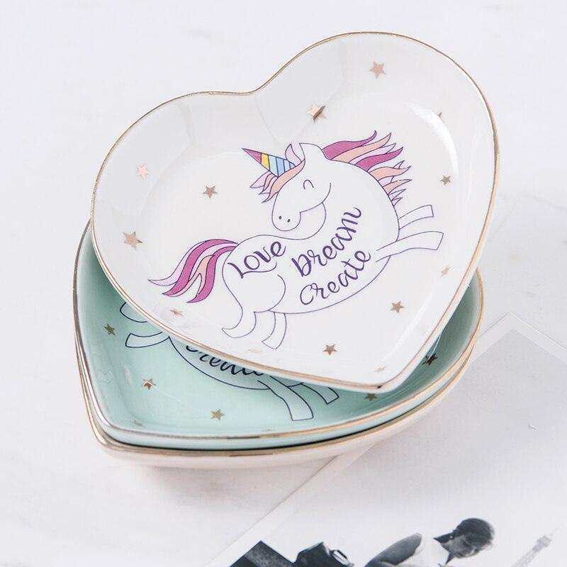 Assiette licorne coeur - Licorne