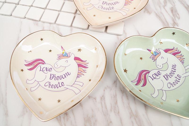 Assiette licorne coeur - Licorne
