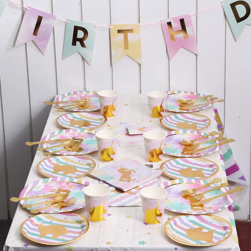 Assiette licorne dorée - Licorne