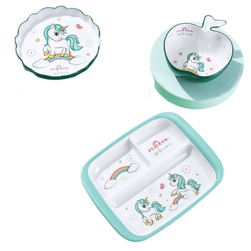 Assiettes licorne en mélamine