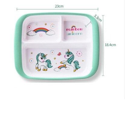 Assiette à compartiments licorne en mélamine
