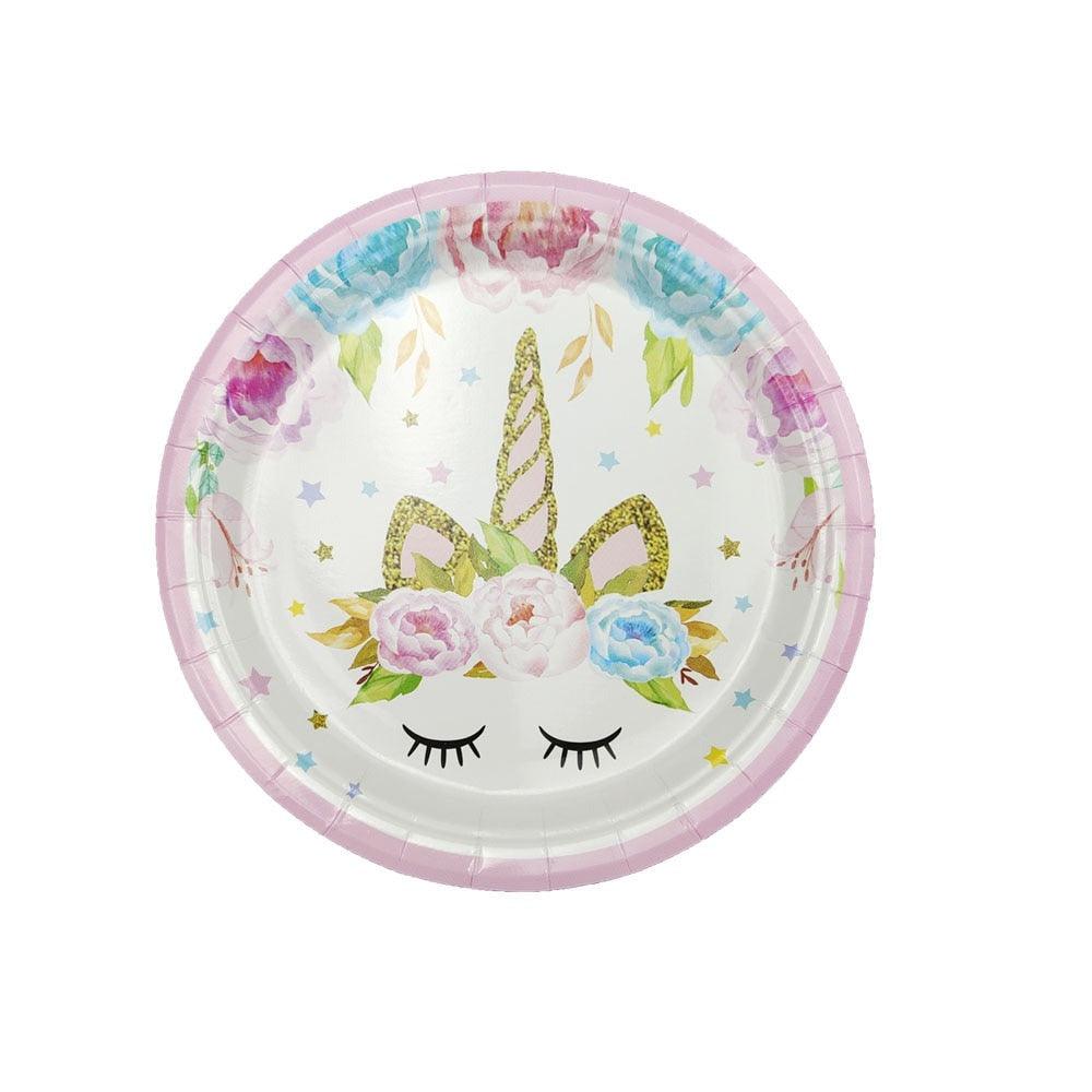 Assiette licorne en papier