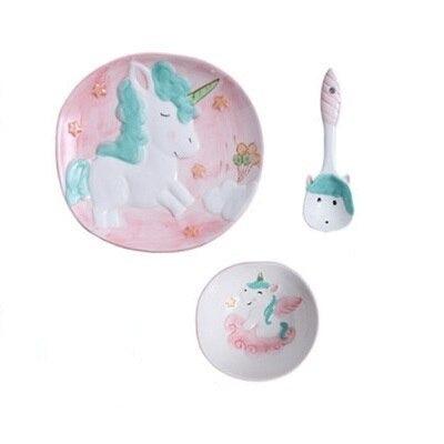 Assiette licorne en porcelaine - Licorne