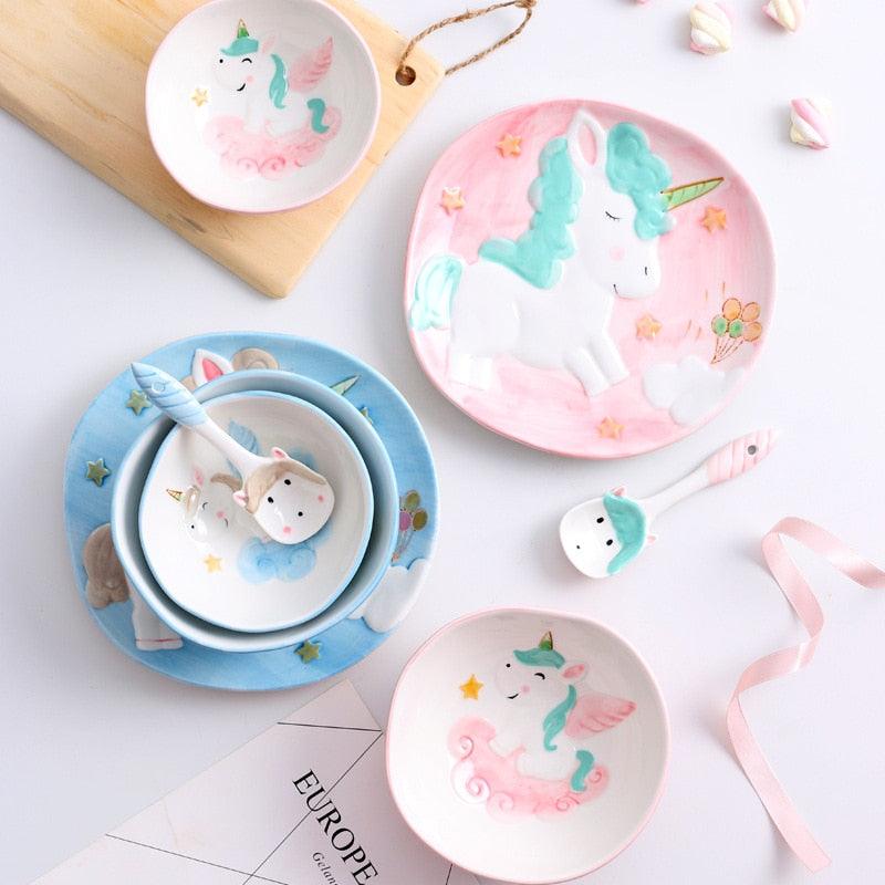 Assiette licorne en porcelaine - Licorne