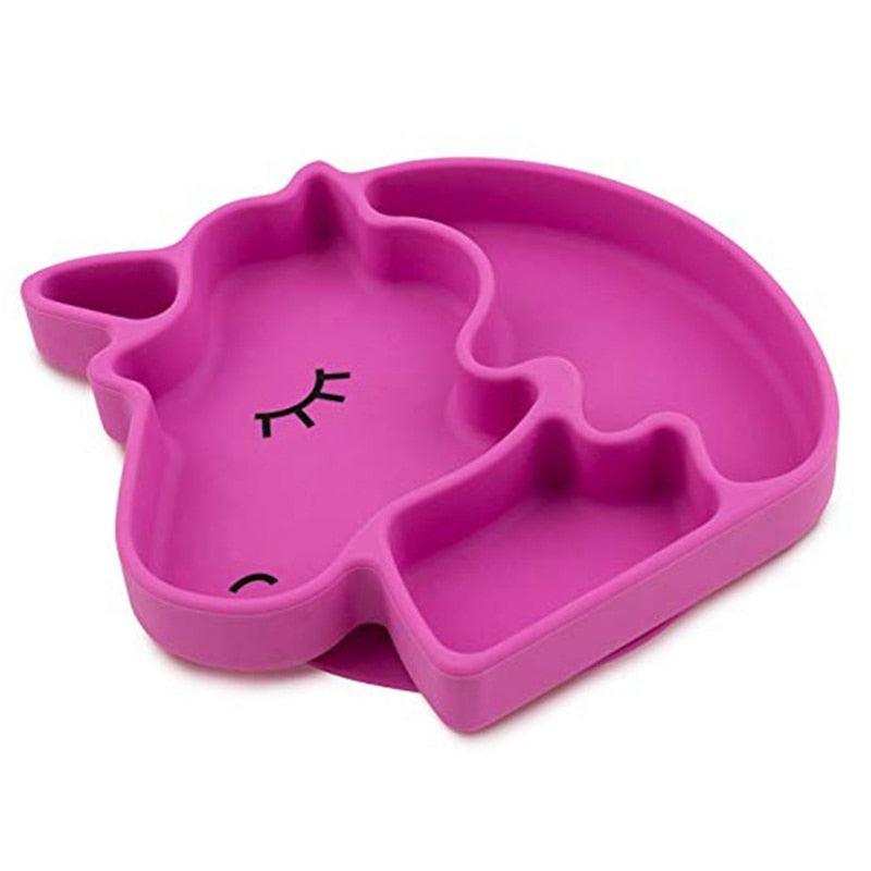 Assiette licorne en silicone pour bébé - Licorne