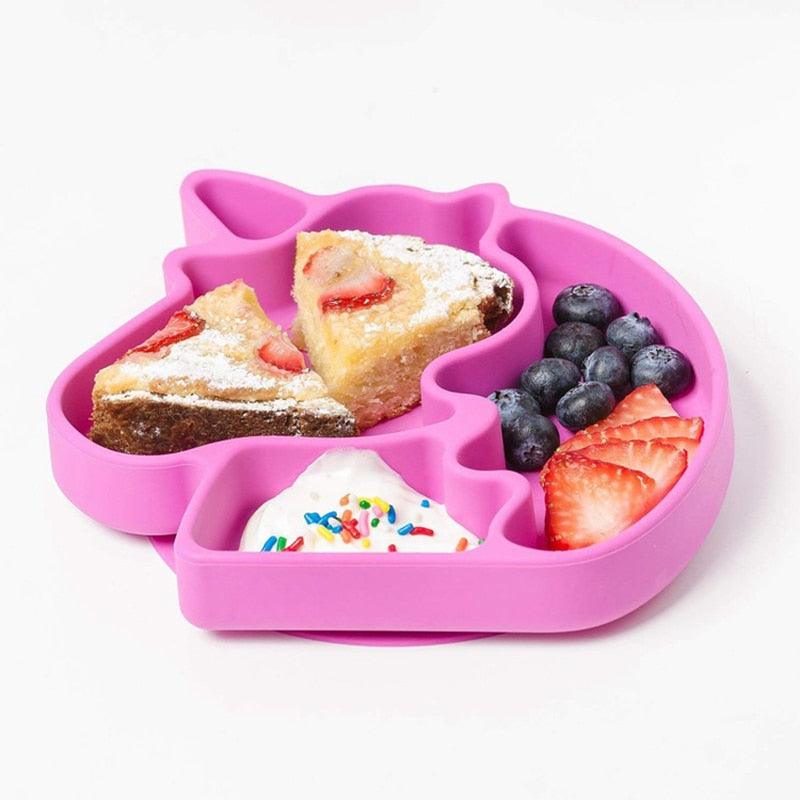 Assiette licorne en silicone pour bébé - Licorne