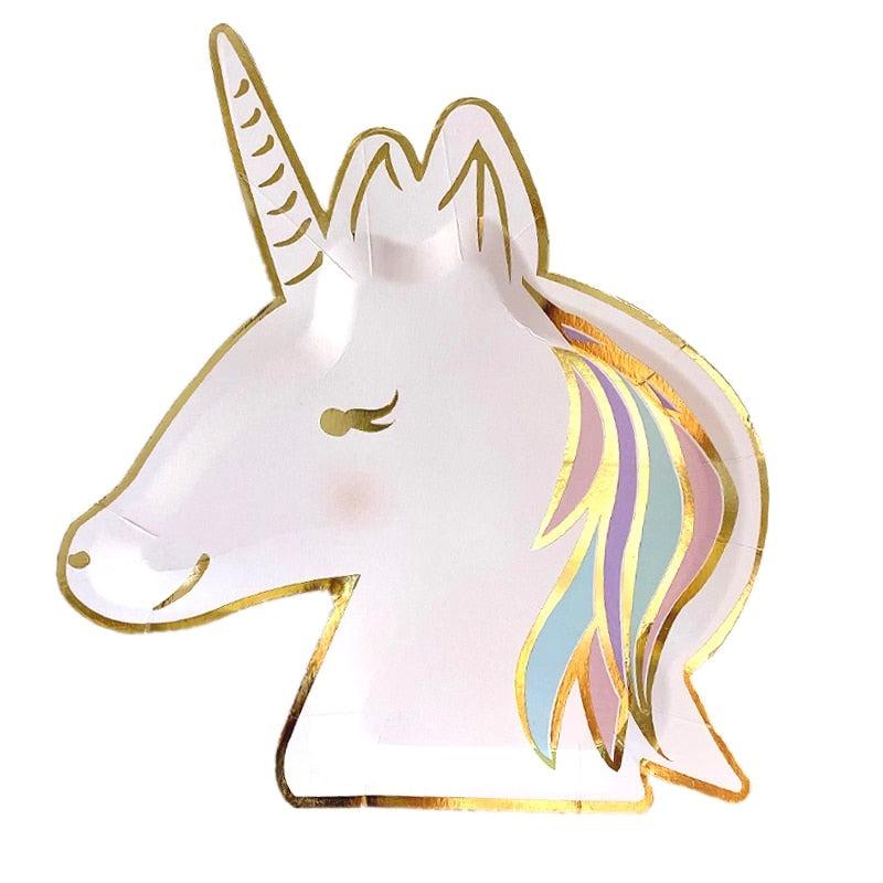 Assiette licorne festive