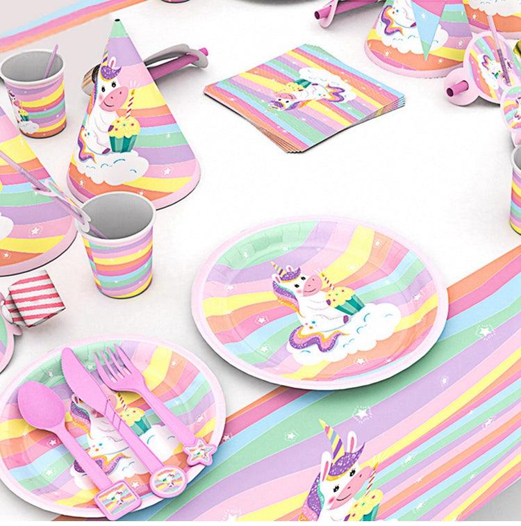 Assiette licorne gourmande multicolore