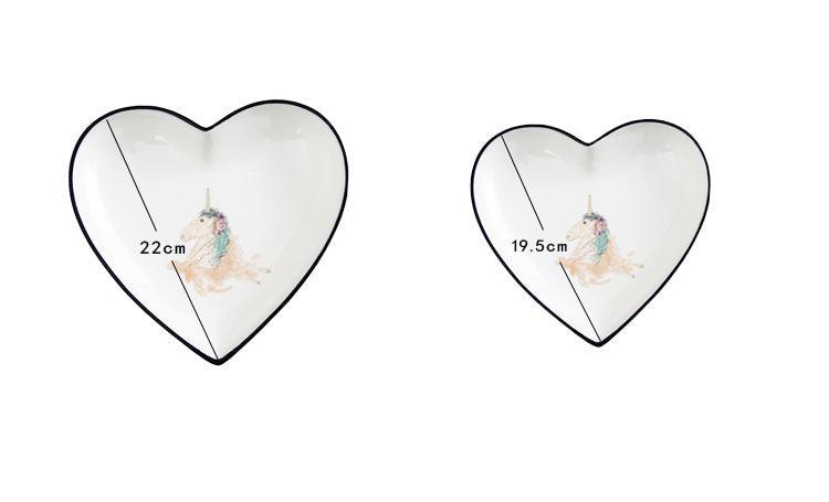 Assiette licorne Saint Valentin - Licorne