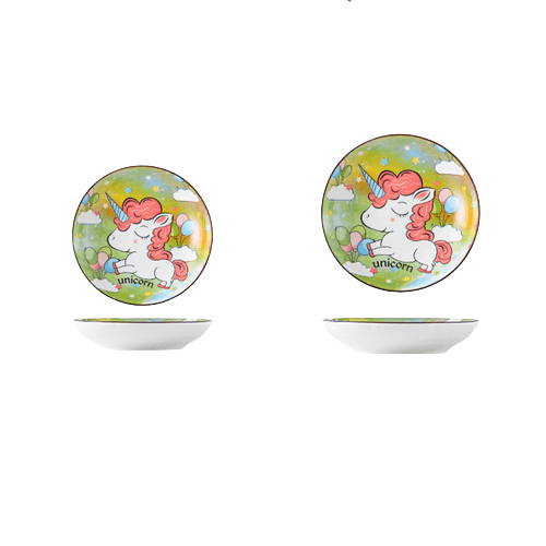 Assiette licorne style japonais