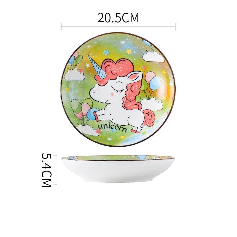 Assiette licorne style japonais - Licorne