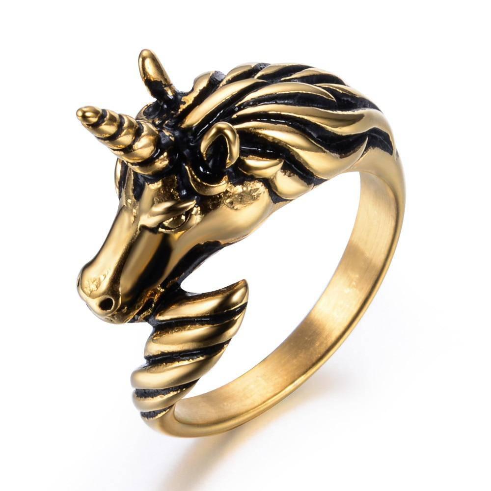 Bague Tête de Licorne - Une Licorne