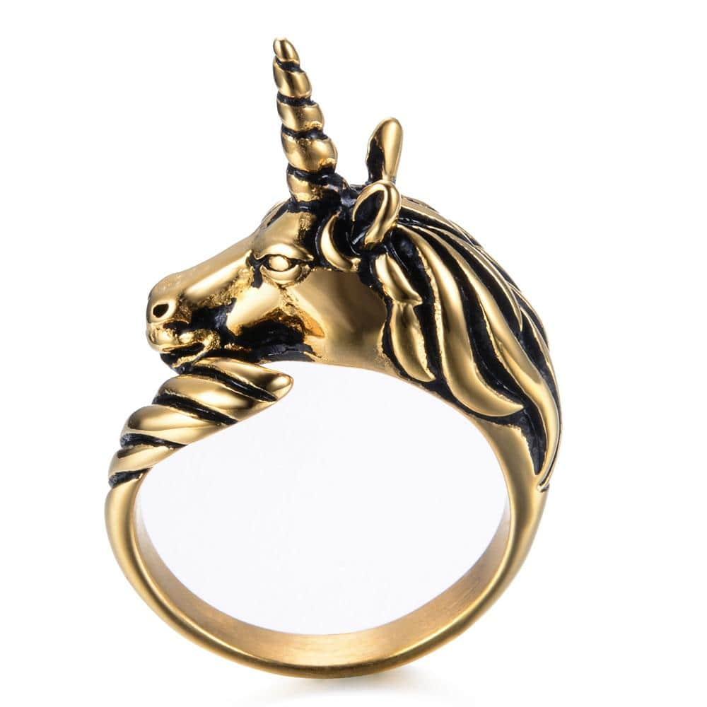 Bague Tête de Licorne - Une Licorne