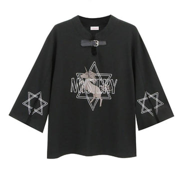 Top licorne style chinois femme