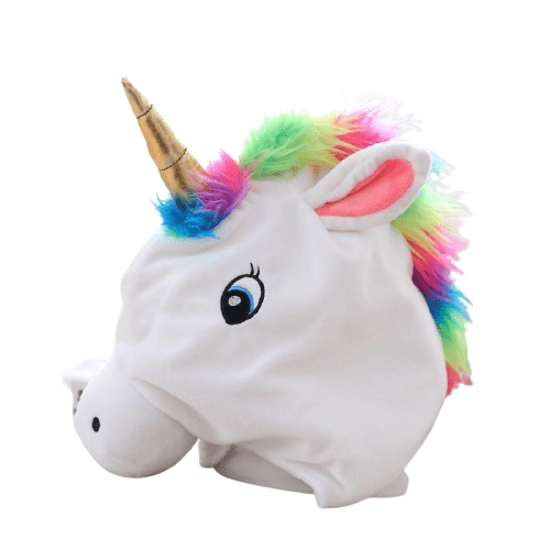 Bonnet En Peluche En Tête De Licorne - Une Licorne