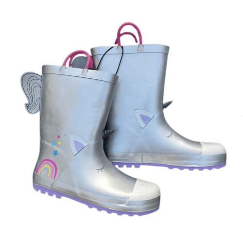 Bottes de pluie licorne argenté