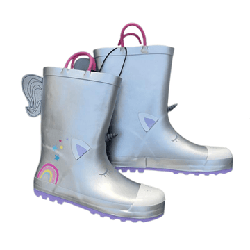 Bottes de pluie licorne argenté