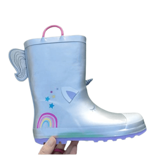 Bottes de pluie licorne gris argenté