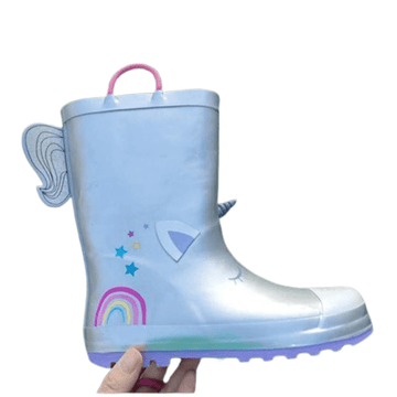 Bottes de pluie licorne gris argenté