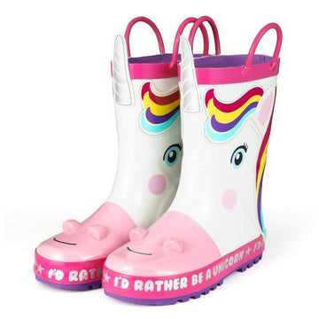 Bottes de pluie licorne blanche