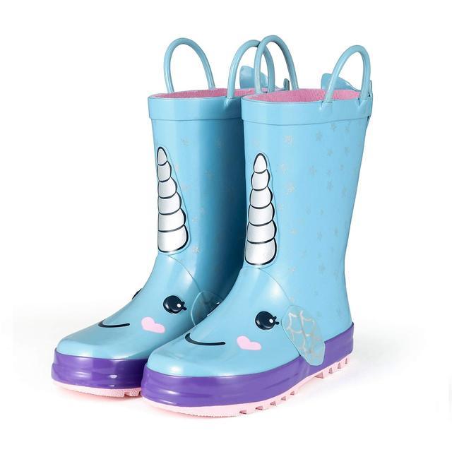 Bottes de pluie licorne bleu ciel