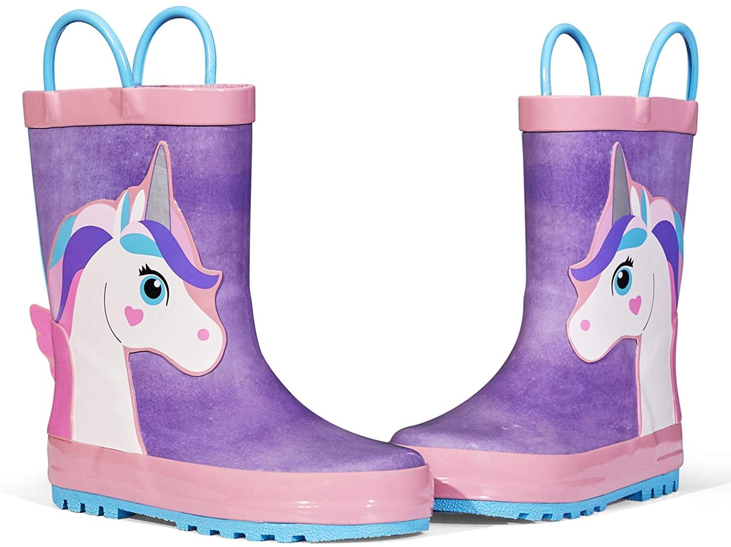Bottes de pluie licorne géante mauves