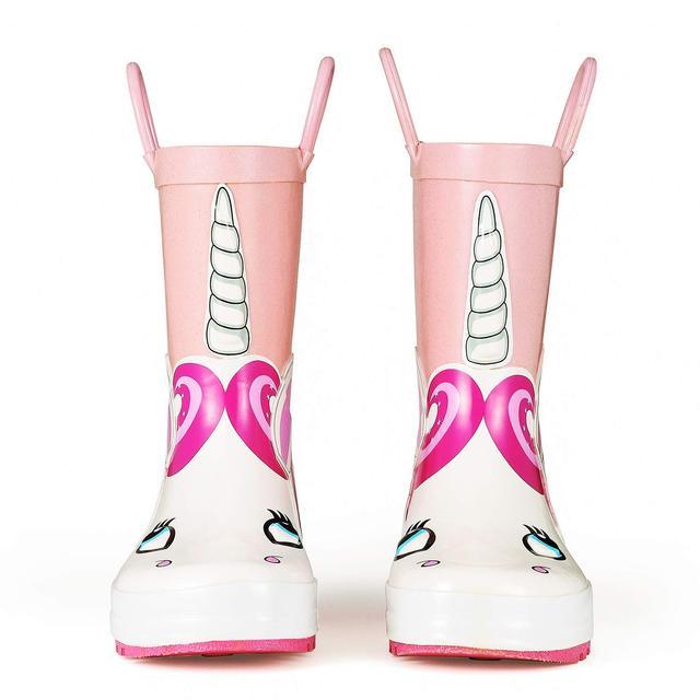 Bottes de pluie licorne Kawaii rose 