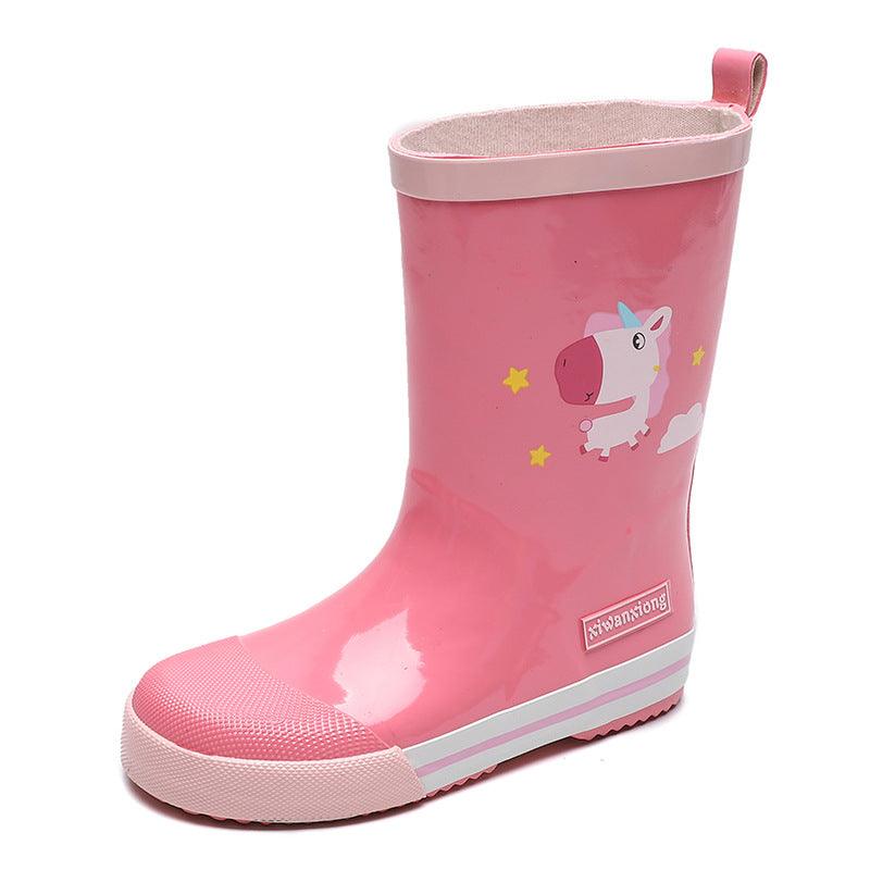 Bottes de pluie licorne rose brillant